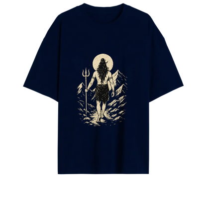 Navy Blue OSM - Shivam Cosmic Vibes - Front & Back DTF Print